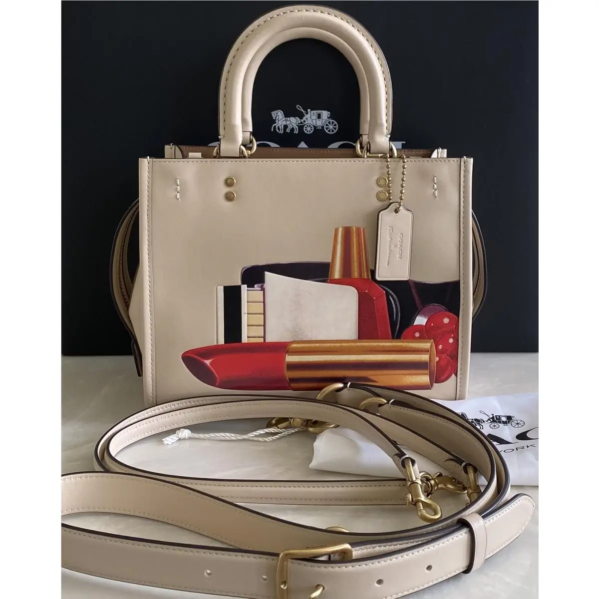 Coach X Tom Wesselmann Lim Edition Cosmetic Rogue 25 Ivory/multi CA126