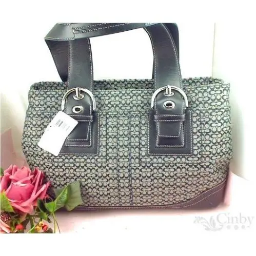 Coach Soho Black Mini Signature Business Tote Bag F10928 - RET$398