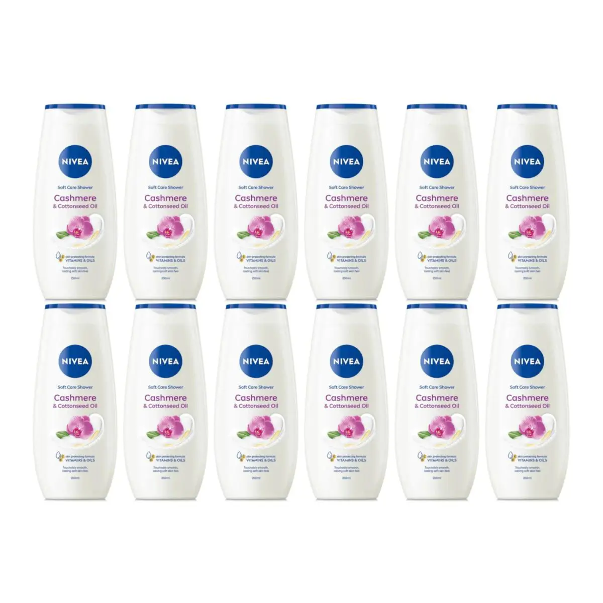Nivea Cashmere Cottonseed Oil Shower Gel w/ Vitamins 8.45oz Pack of 12