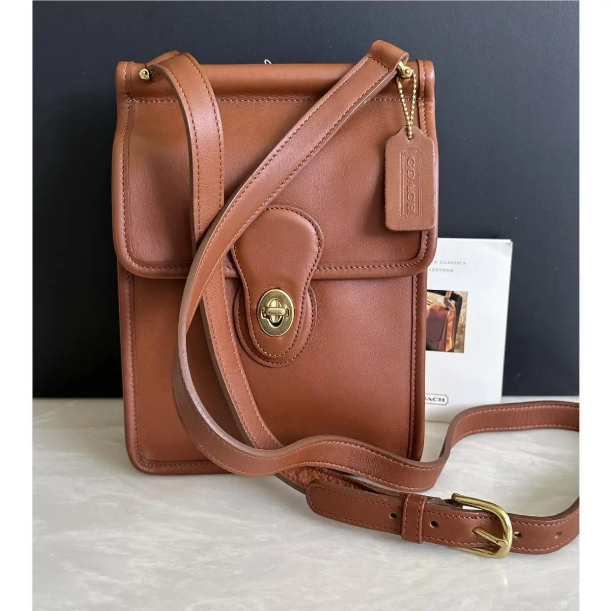 Coach Vintage Tan Murphy Shoulder Crossbody Bag Usa 9930