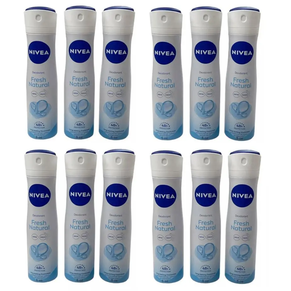 Nivea 48 Hours Freshness Body Spray - Fresh Natural / 5 Fl. Oz 150 12 Pack