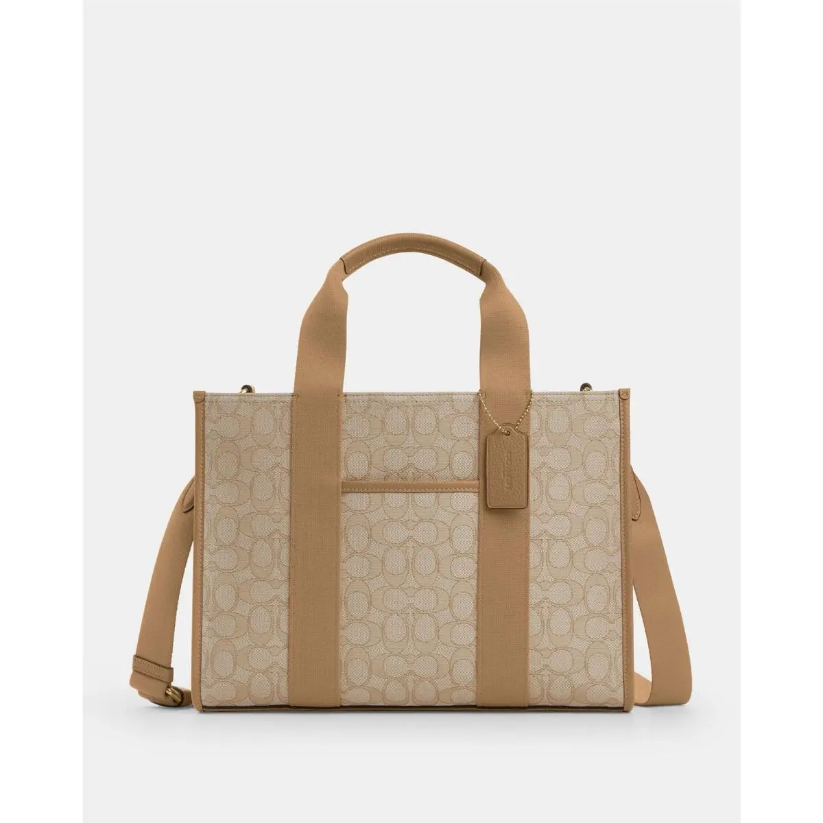 Coach Womens Smith Tote Classic Work Bag In Signature Jacquard Khaki/multi CY367