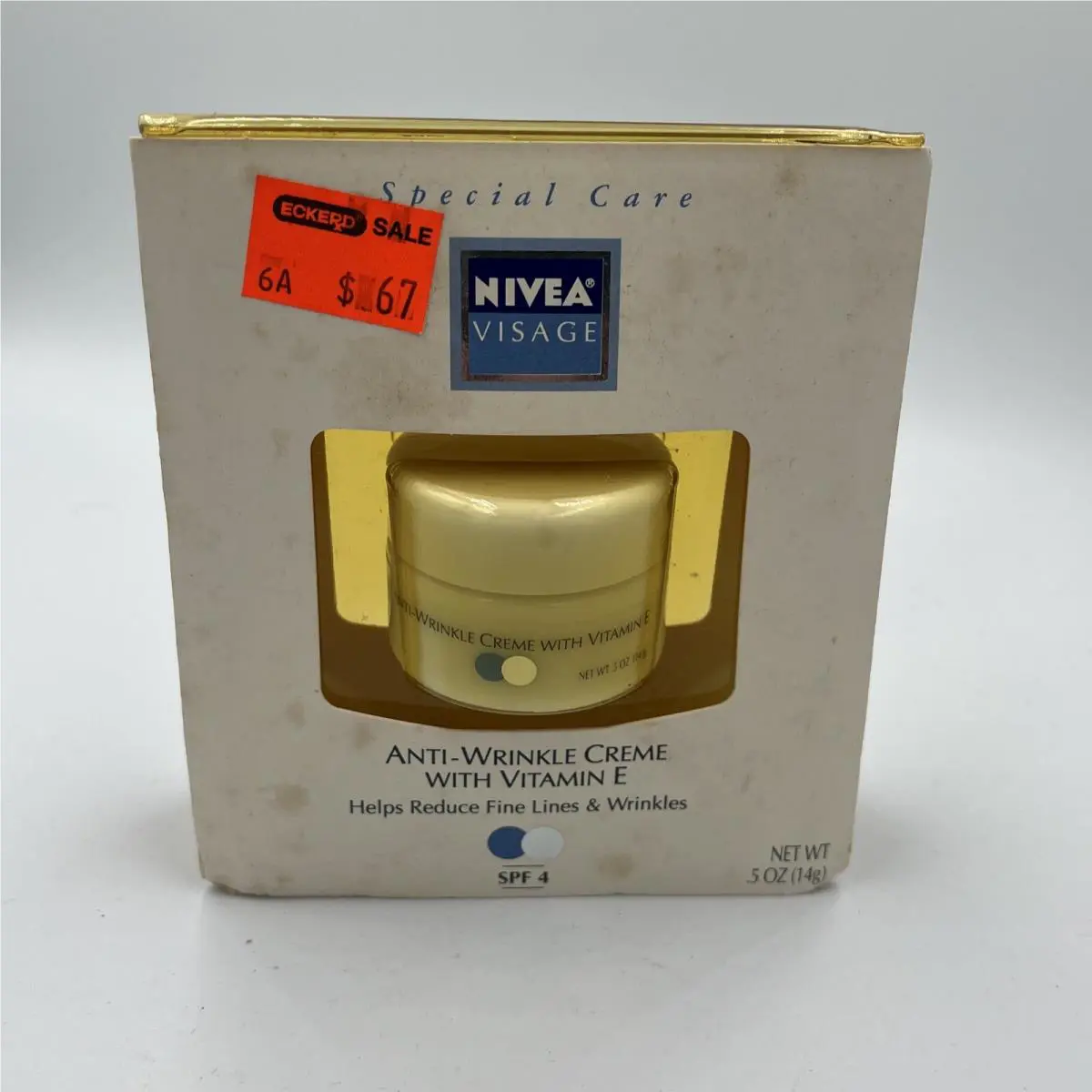 Nos Vintage Nivea Visage Anti-wrinkle Crème W Vitamin E .5 Oz
