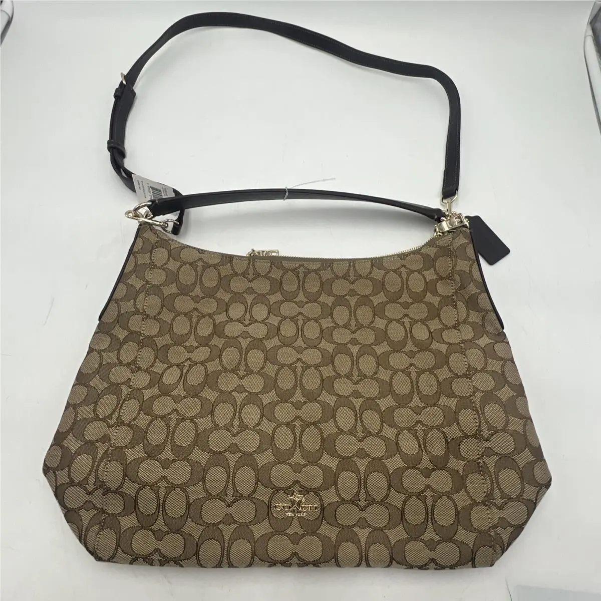 Coach F55365 Outline Signature Celeste Convertible Khaki/brown Hobo Shoulder Bag