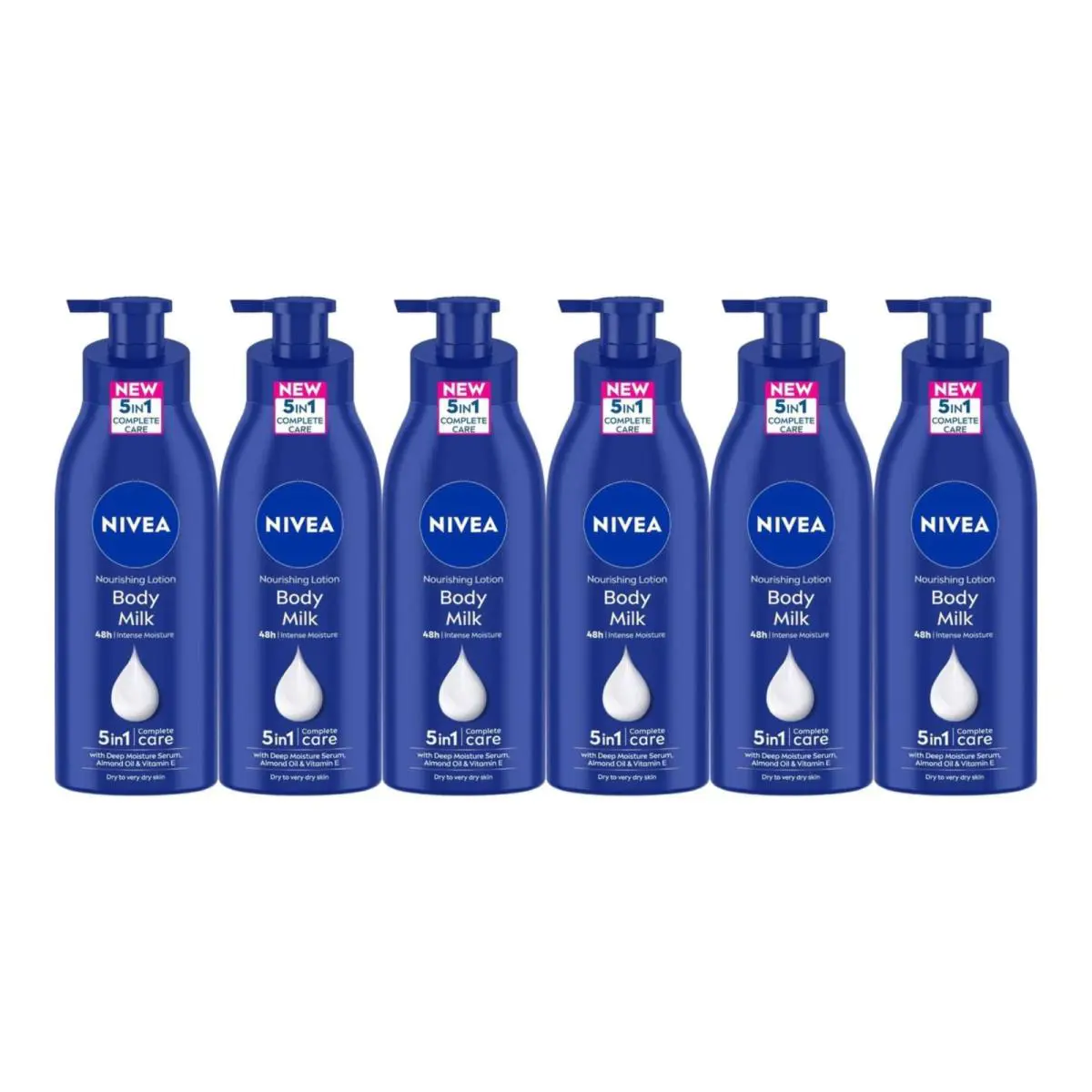 Nivea 5-in-1 Nourishing Body Lotion - Body Milk 13.5oz 400ml Pack of 6