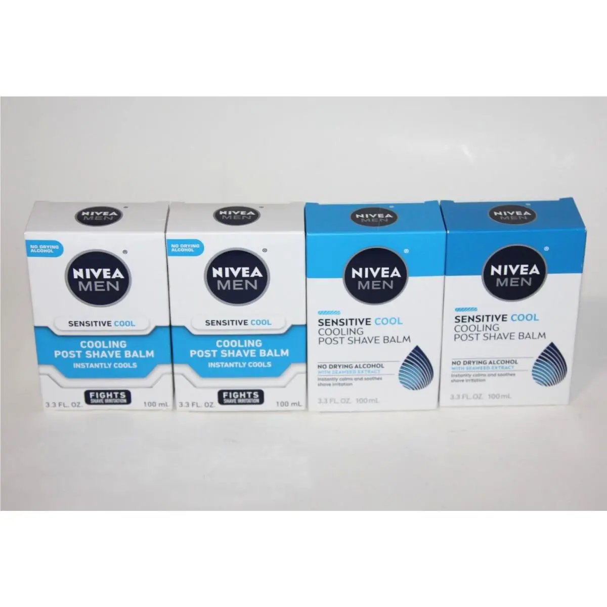 Lot 4 Nivea Men Sensitive Cool Cooling Post Shave Balm 3.3 FL OZ