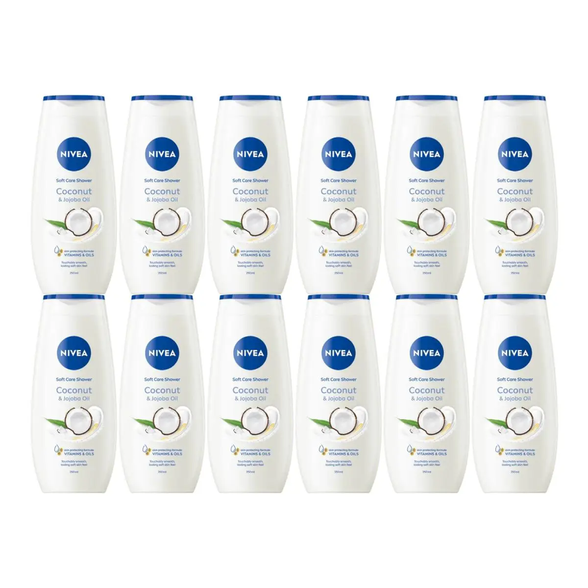 Nivea Coconut Jojoba Oil Shower Gel w/ Vitamins 8.45oz 250ml Pack of 12