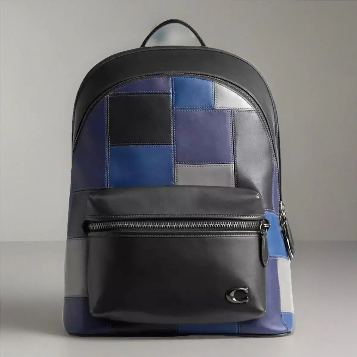 Coach Men’s Charter Patchwork Smooth Leather Backpack In Black