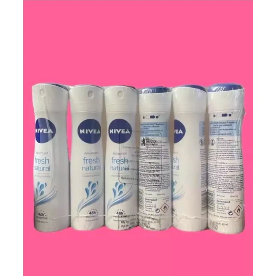 Nivea Fresh Natural Long Lasting Freshness 48h Protection 6 Pack 150ml