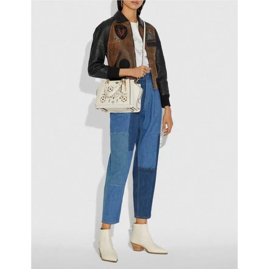 Coach 68291 Dreamer Satchel/shoulder Bag with Rivets in Chalk Msrp