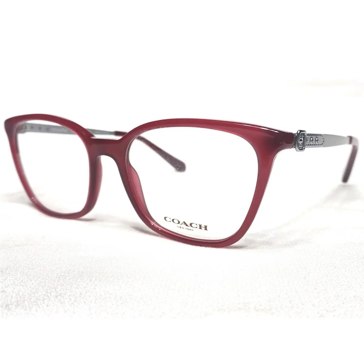Coach Buckle HC6113 5503 Womens Aubergine Cats Eye Eyeglasses Frames 53/18