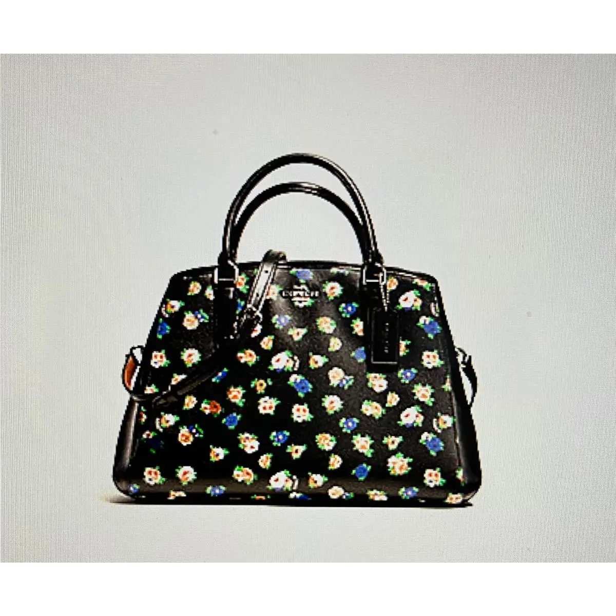 W/tag Small Margot Carryall IN Tea Rose Floral Print Coated Canvas by Coach