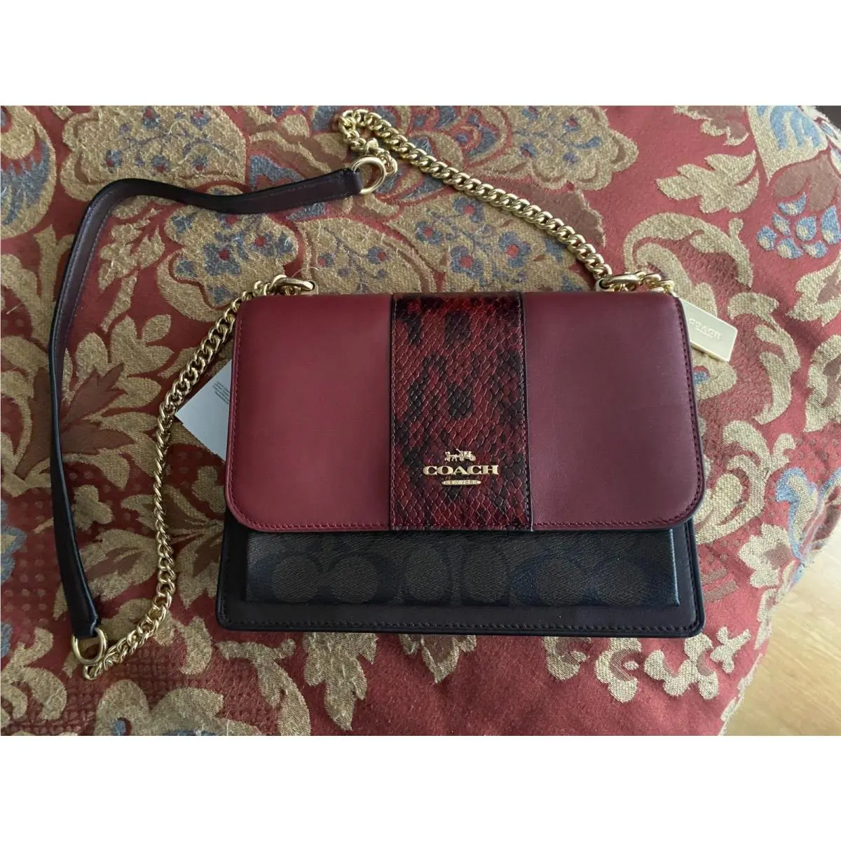 Coach York Brown Black Pocketbook Shoulder Bag