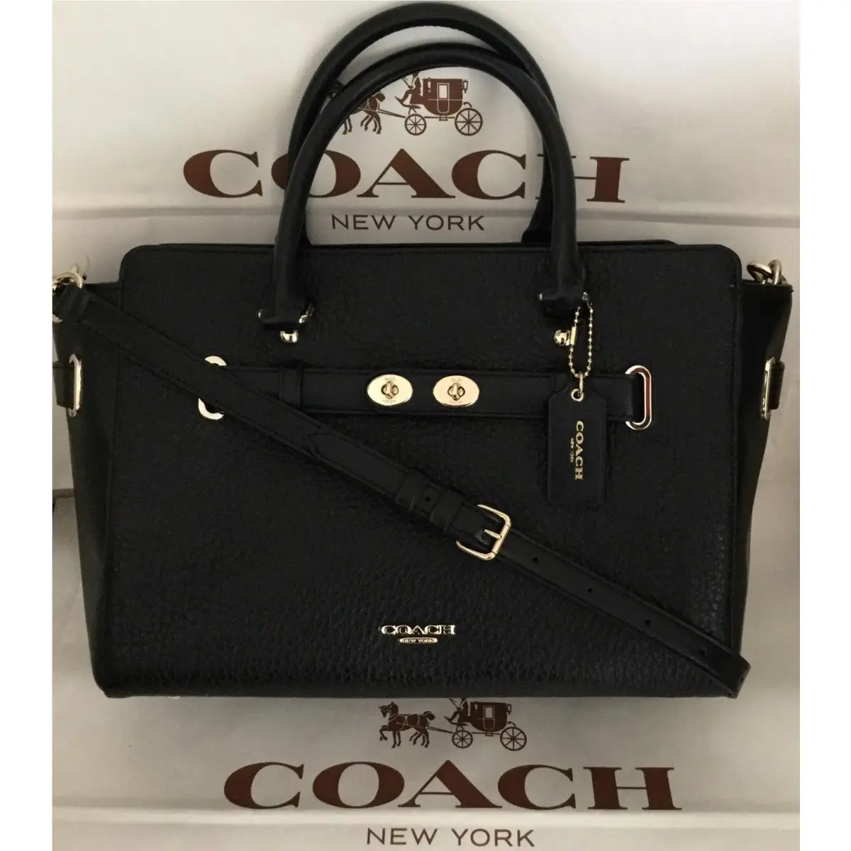 Coach Bubble Leather Blake Carryall Handbag F35689