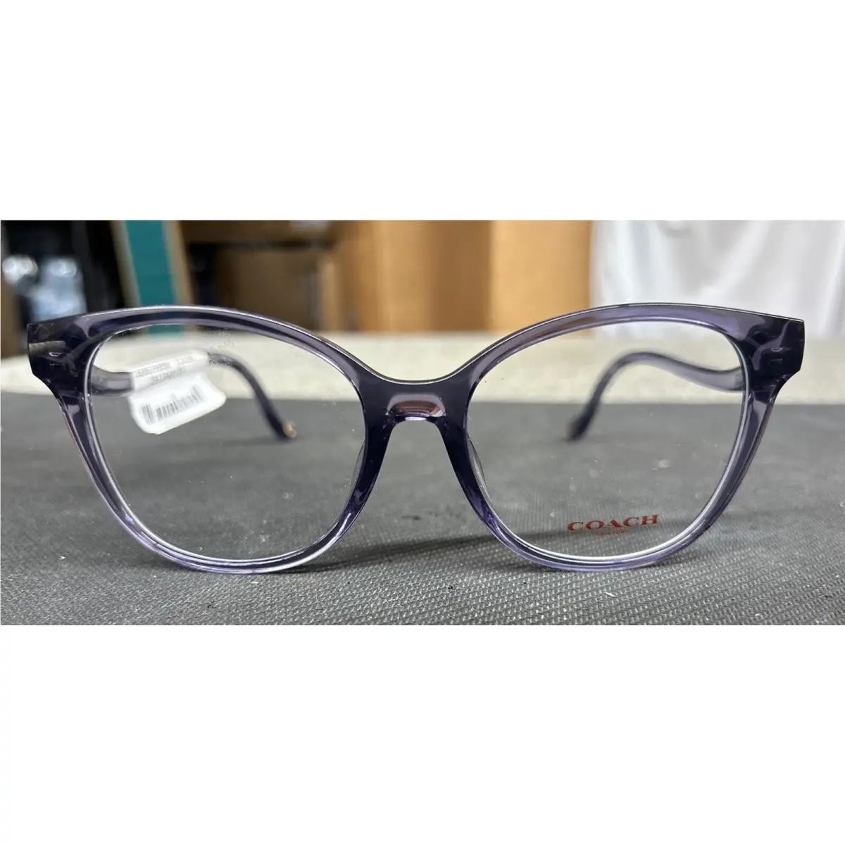 Coach HC6218 5568 Eyeglasses Frame Women`s Transparent Violet Full Rim 54-17-145