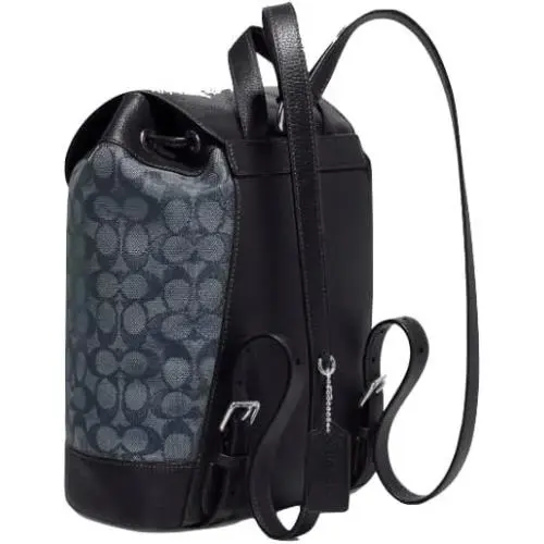 Coach Dempsey Drawstring Backpack Signature Jacquard Patch and Stripe