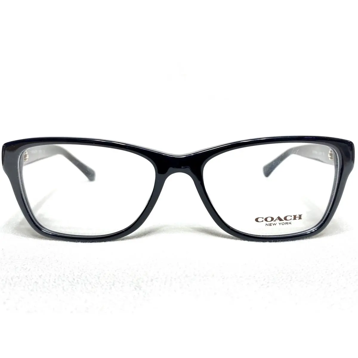 HC6068 5002 Womens Black Rectangle Designer Eyeglasses Frames 52/16 by Coach