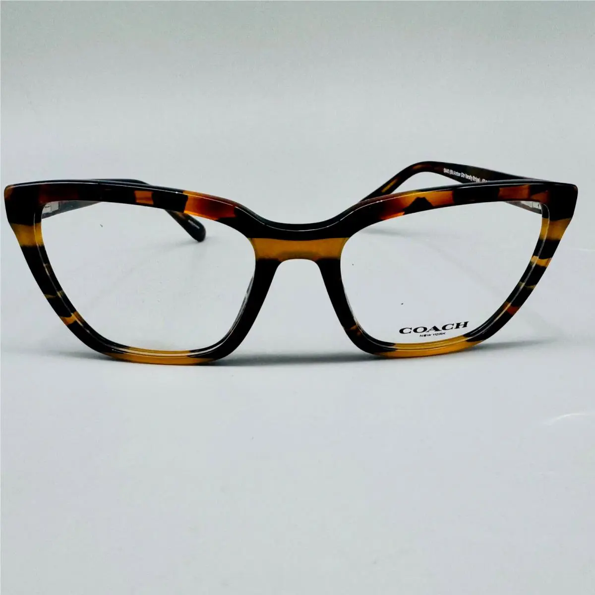 Coach HC 6109 5440 Woman`s Eyeglasses - 52-18-135mm Blk Amber Gltrvarsity Stripe