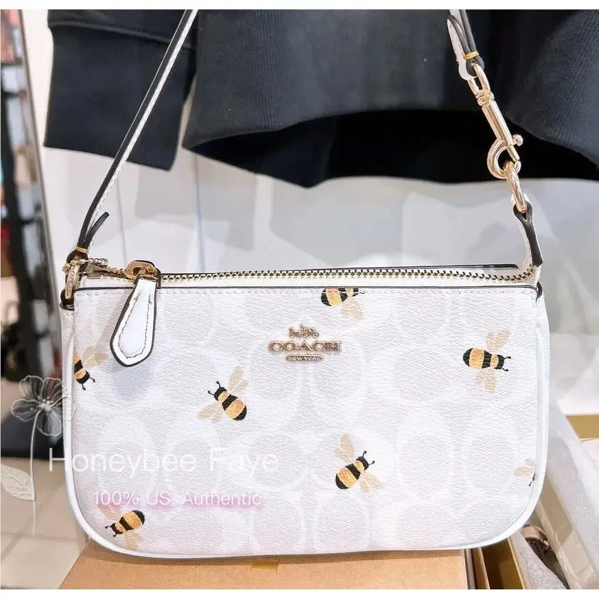 Coach Nolita 19 In Signature Canvas with Bee Print C8673
