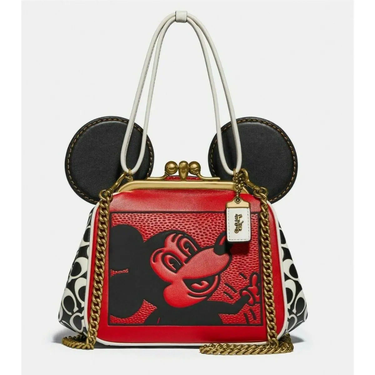 Coach X Disney Mickey Mouse Keith Haring Kisslock Bag