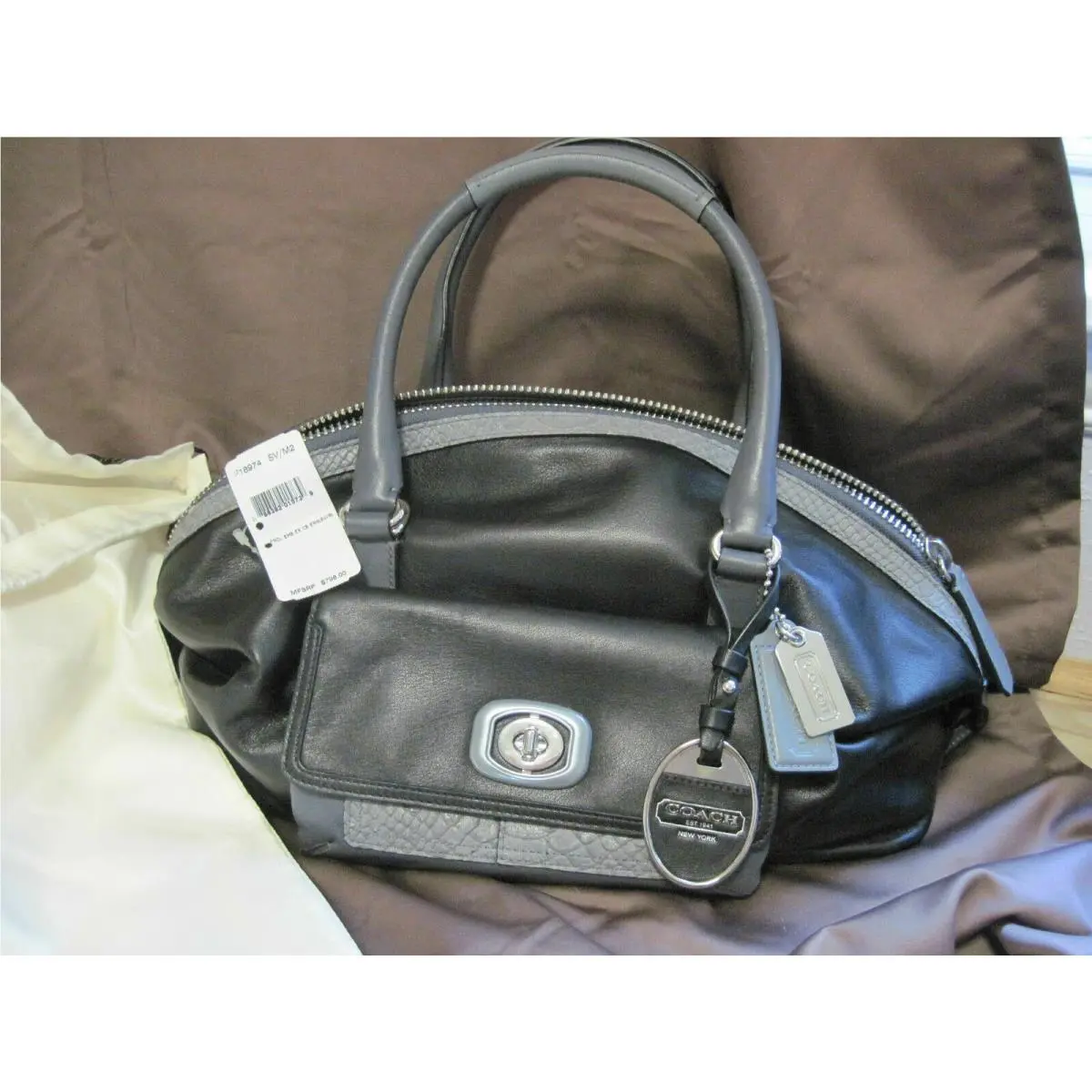 Pinnacle Embossed Python Exotic Colorblock Erin 18974 Purse Bag by Coach