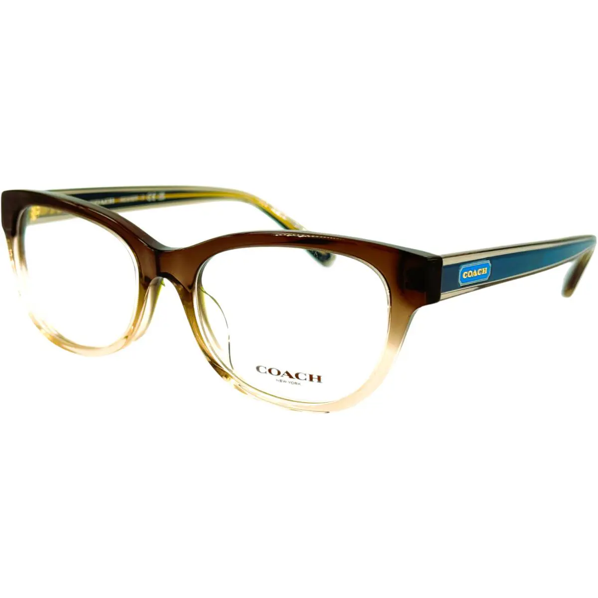 Coach HC6187F Womens Plastic Eyeglass Frame 5678 Transparent Brown Gradien 53-18