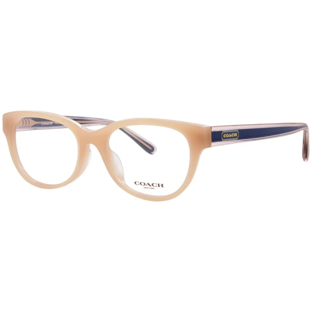 Coach HC6187F 5611 Eyeglasses Women`s Milky Beige Full Rim Rectangle Shape 53mm