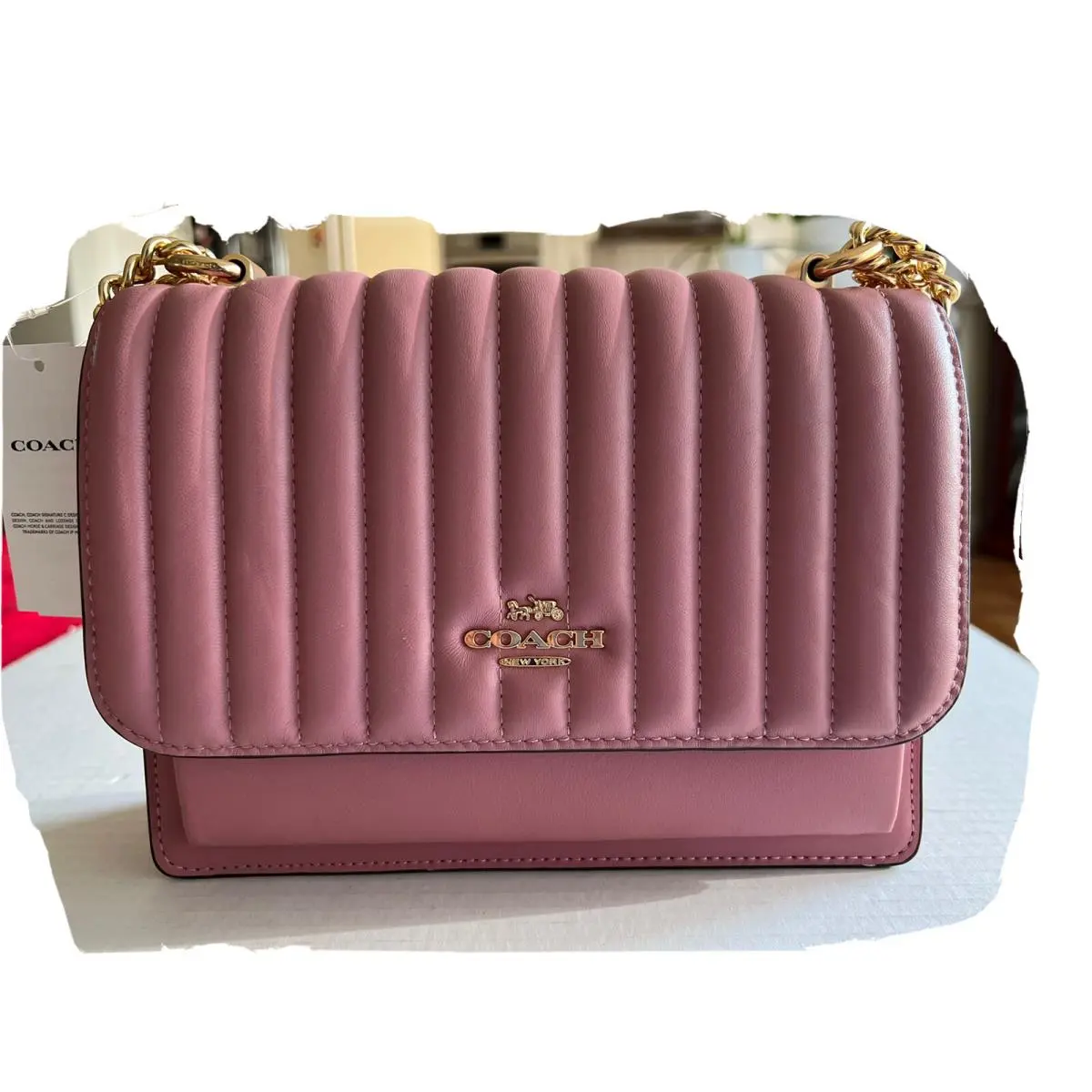 Coach 2561 Klare Crossbody with Linear Quilting True Pink