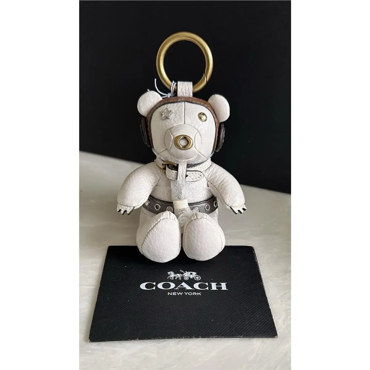 Star Wars x Coach Ltd Princess Leia Chalk/multi Leather Bear Bag Charm 88047