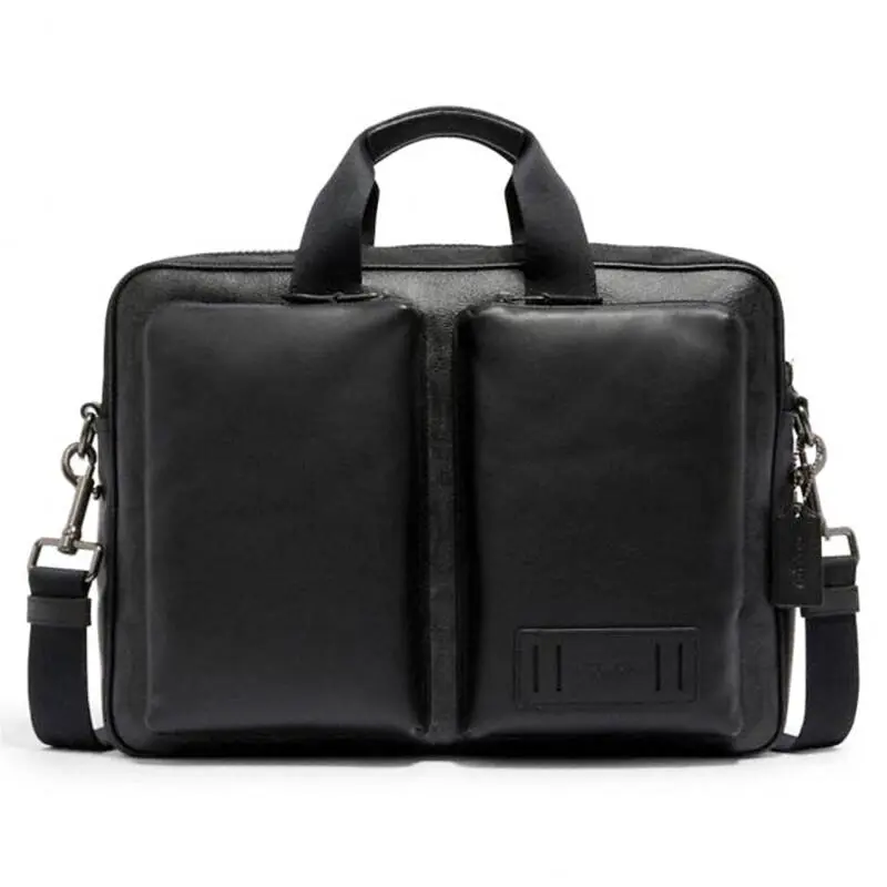 Coach Rider Brief In Signature Canvas 5665 Gunmetal/black Grey Multi