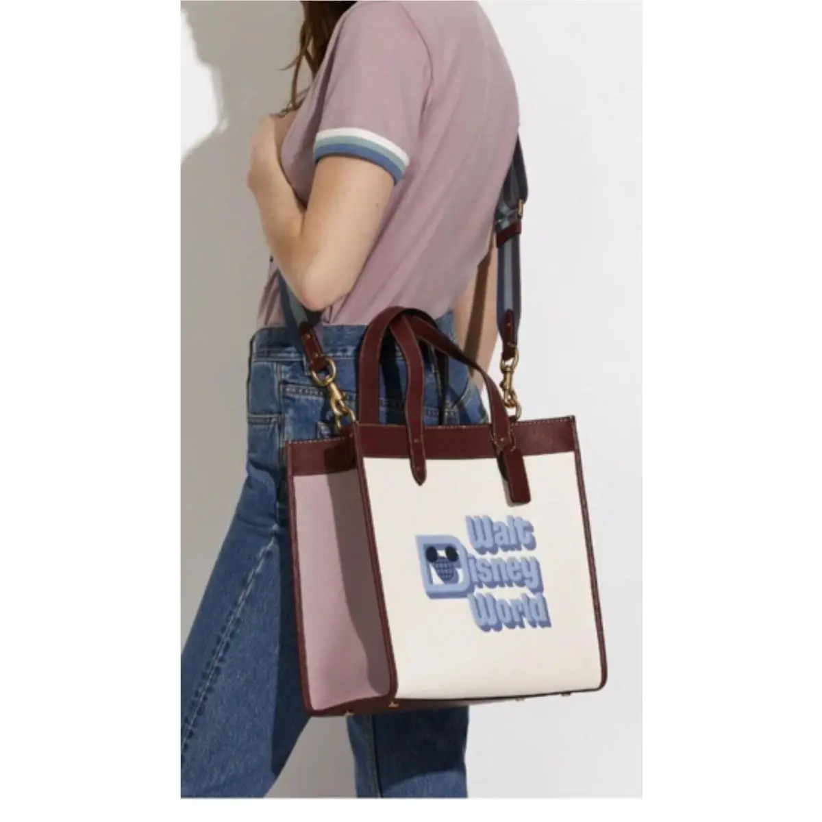 Disney Parks x Coach Walt Disney World Motif Leather Field Tote C8551