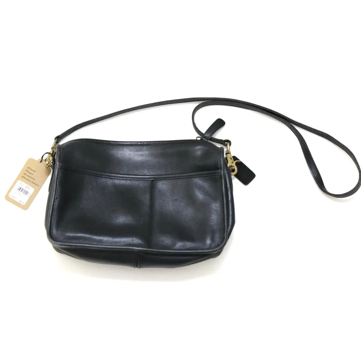 Coach Restored Glovetanned Black Leather Companion Bag 5350 + Tag