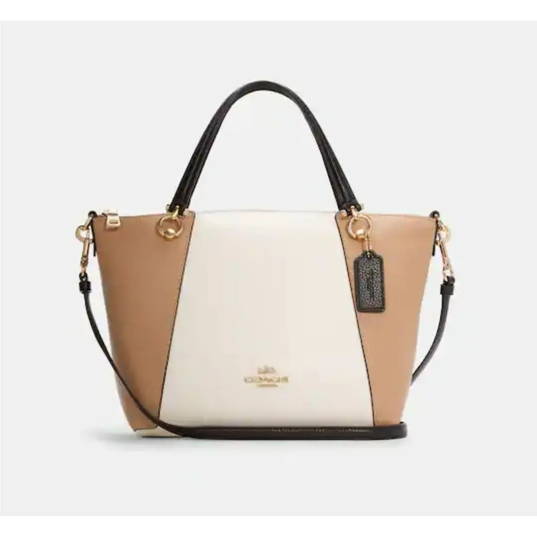 Coach Kacey Satchel In Colorblock/blocked Signature Canvas