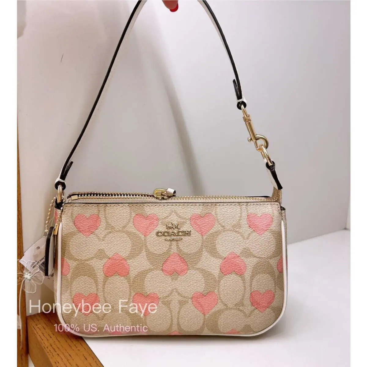 Coach Nolita 19 In Signature Canvas with Heart Print CQ144