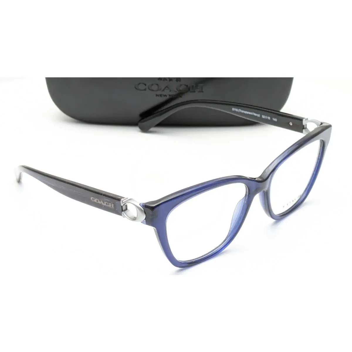 Coach HC6120 5110 Cat Eye Transparent Navy Womens Eyeglasses 52mm