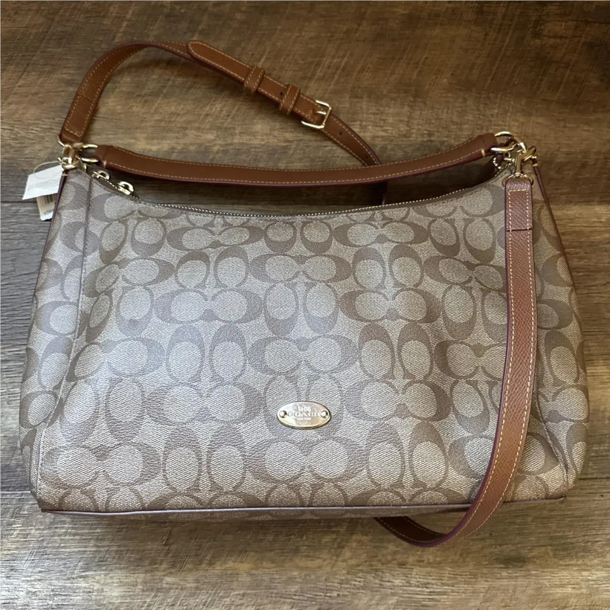 Coach F34899 Celest E/w Convertible Hobo in Signature Canvas and Leather