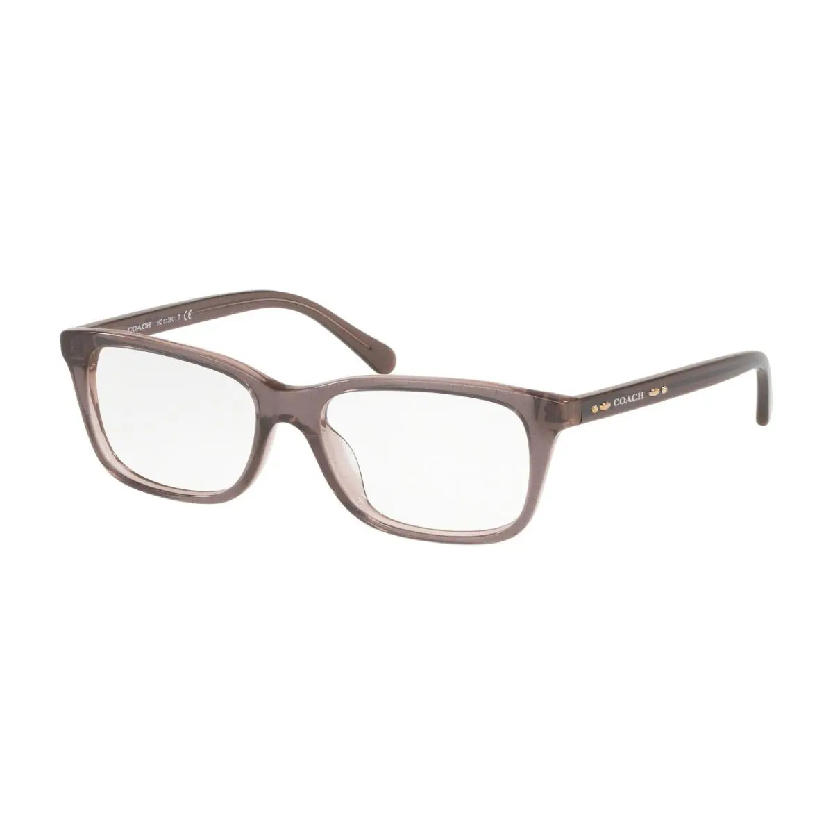 Coach HC6136U Womens Eyeglasses 5447 Transparent Glitter Grey Rectangle 53mm
