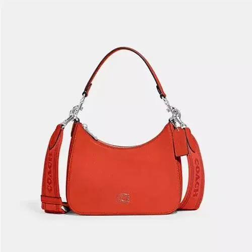 Sun Orange Crossgrainleather Signature Canvashobo Crossbody CJ842 by Coach