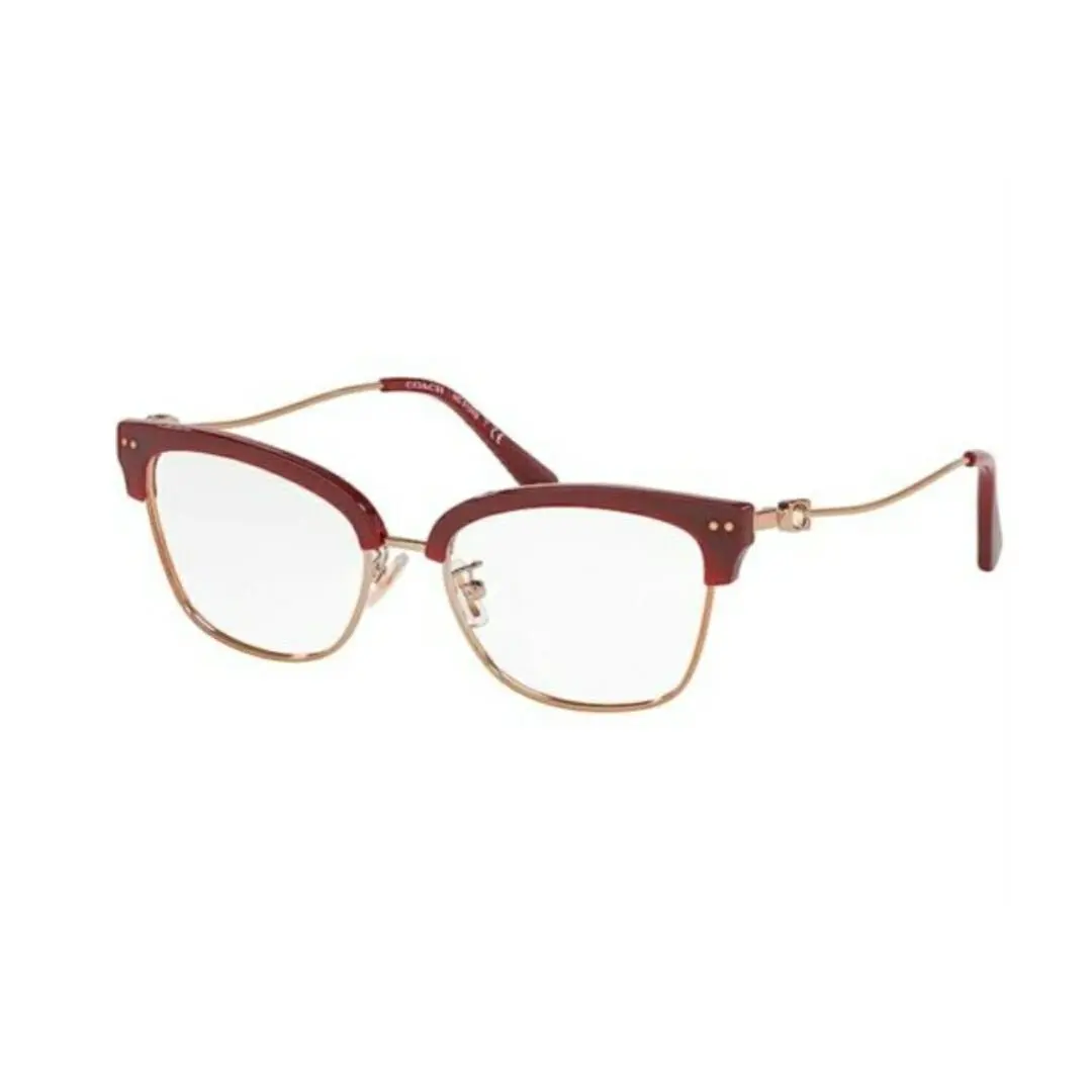 HC5104B 9331 Burgundy Rose Gold 53 mm Demo Lens Woman`s Eyeglasses by Coach