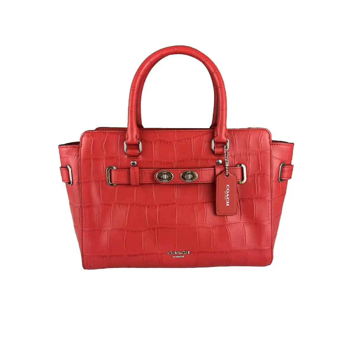Coach Blake Carryall 25 Leather Bright Red Crossbody Bag Purse Satchel F55876