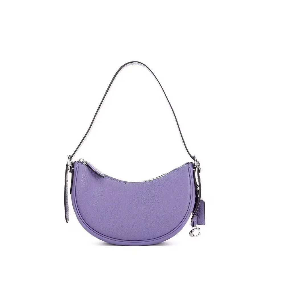 Women`s Soft Pebble Leather Luna Shoulder Bag Light Violet One Size by Coach