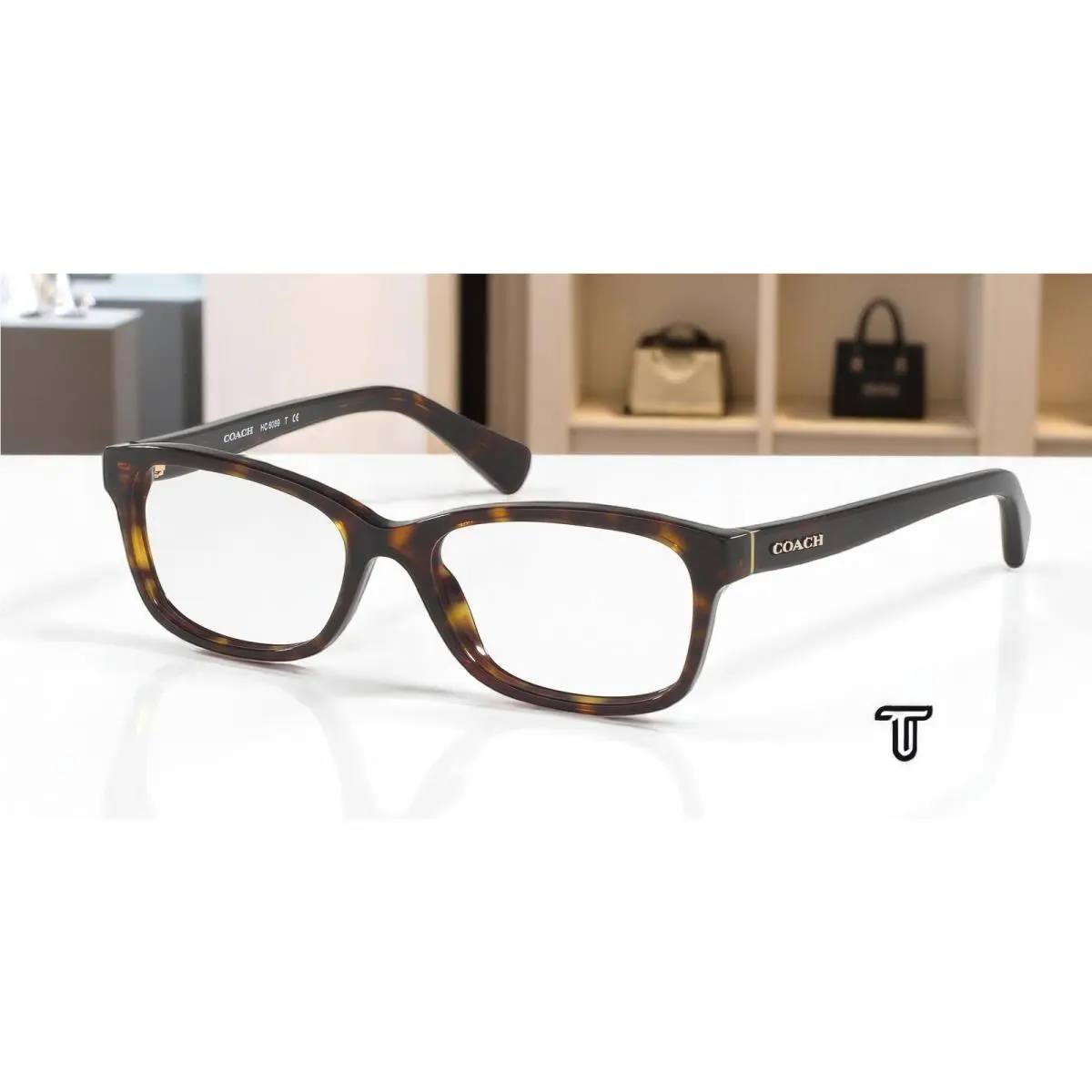 Coach HC6089 5120 Dark Tortoise Demo Lens 51 mm Women`s Eyeglasses