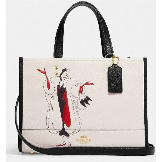 Disney X Coach Dempsey Carryall with Cruella Motif Bag Limited Edition