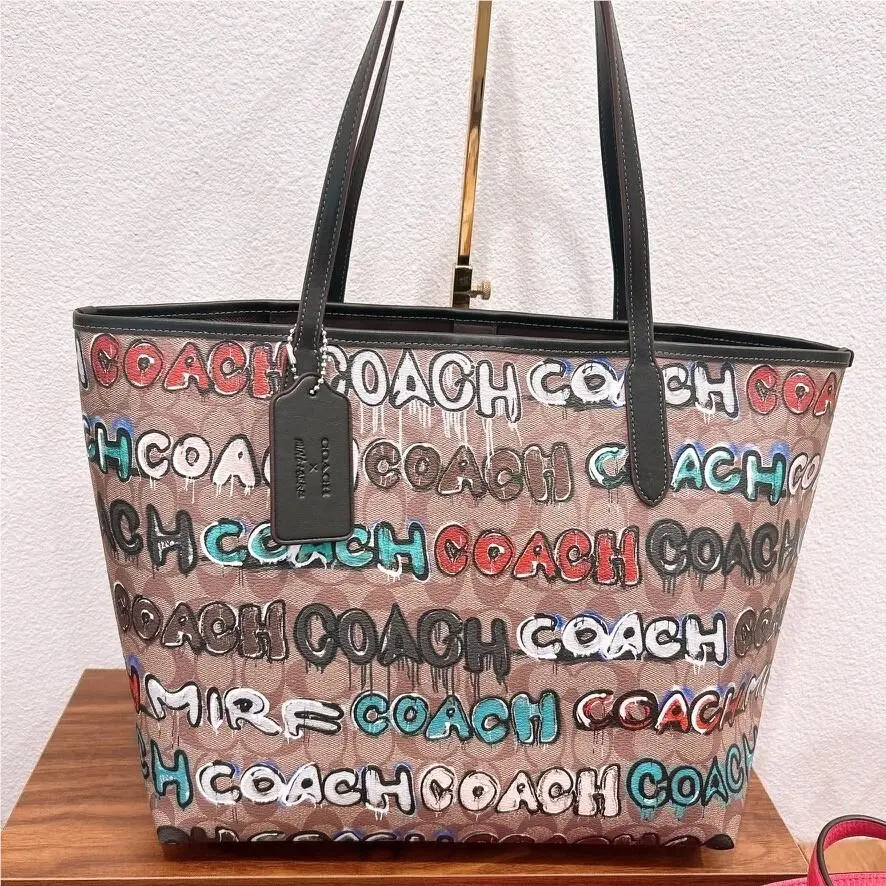 Coach X Mint + Serf City Tote Bag In Signature Canvas CM093