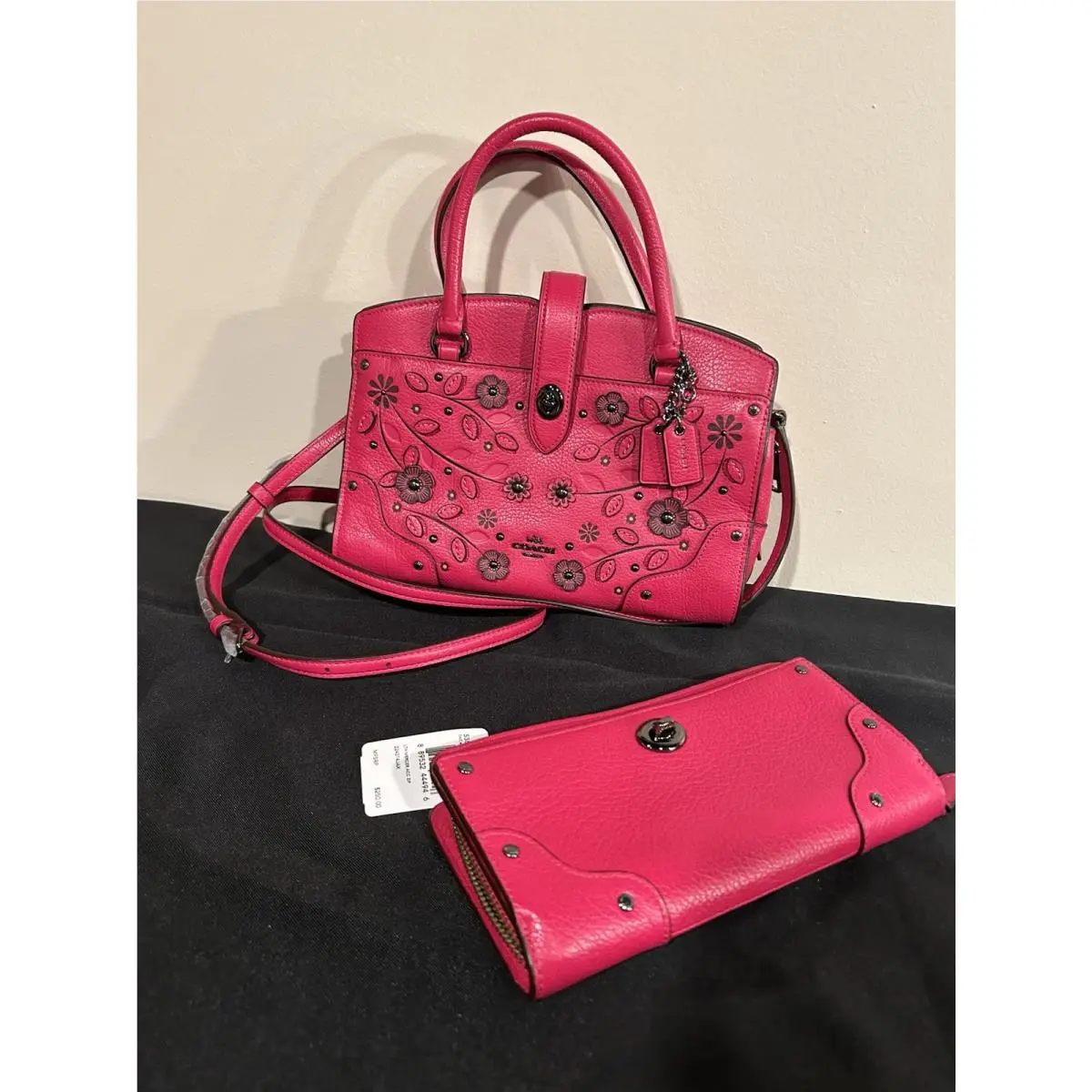 Coach Pink Willow Mercer Tea Rose 3 Compartment Satchel Leather Bag W/ Tags
