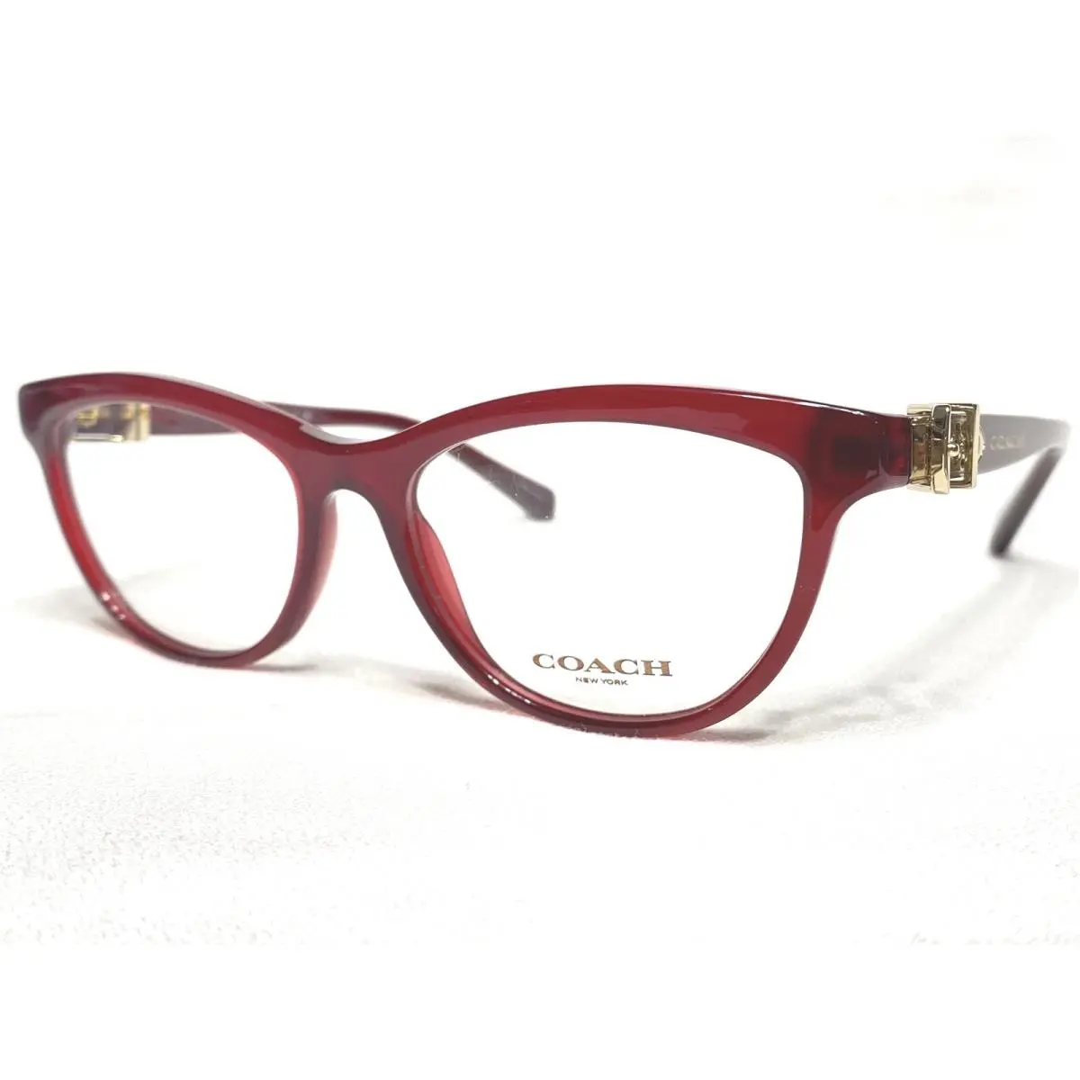 Coach Buckle HC6087 5393 Womens Burgundy Cats Eye Eyeglasses Frames 51/16