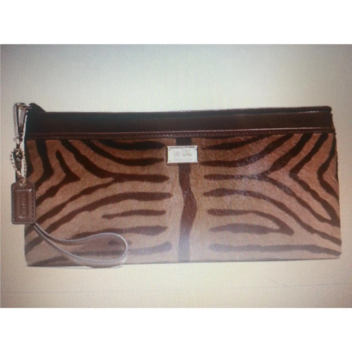 Coach Madison Flat Clutch Mixed Haircalf Leather 49726