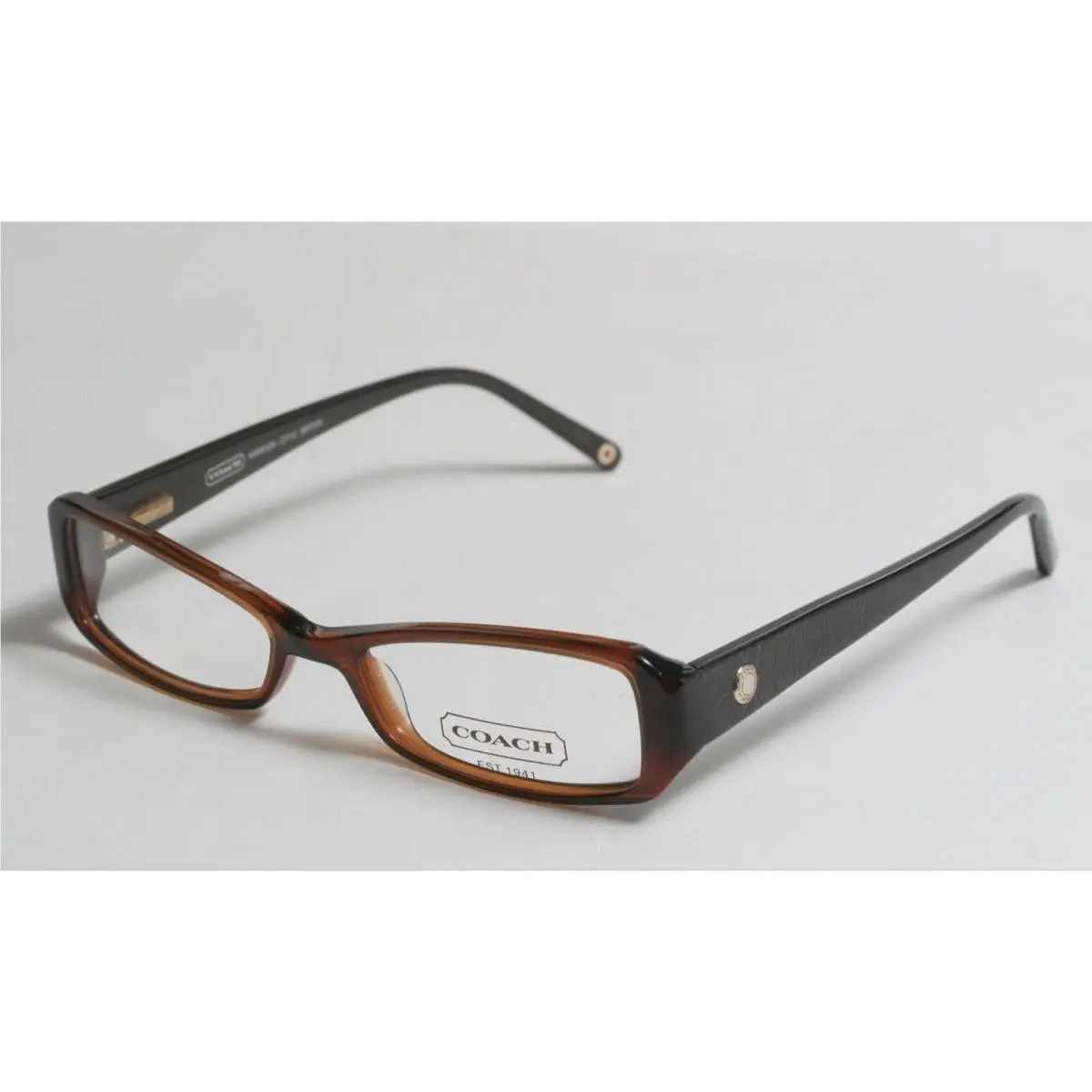 Coach Miranda 2014 Brown Petite Rectangle Eyeglasses with Flowers 48/16/135 134