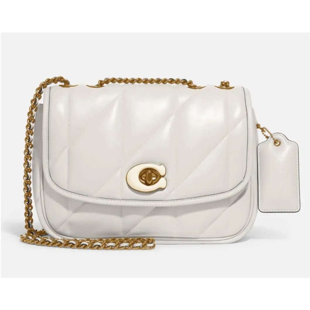 Coach Madison Quilted Convertible Shoulder Bag Chalk