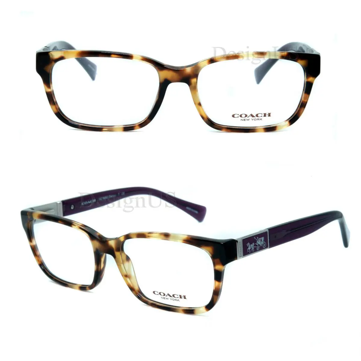 Coach HC6062 Darcy 5273 Spotty Tortoise Puple Size 51/16/135 Eyeglasses